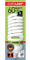 Евролампа T4 Spiral 60W 6500K E27 Мощная энергосберегающая лампа Евролампа T4 Spiral 60W 6500K E27 Мощная энергосберегающая лампа